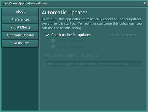 ImageSizer - Automatic Updates